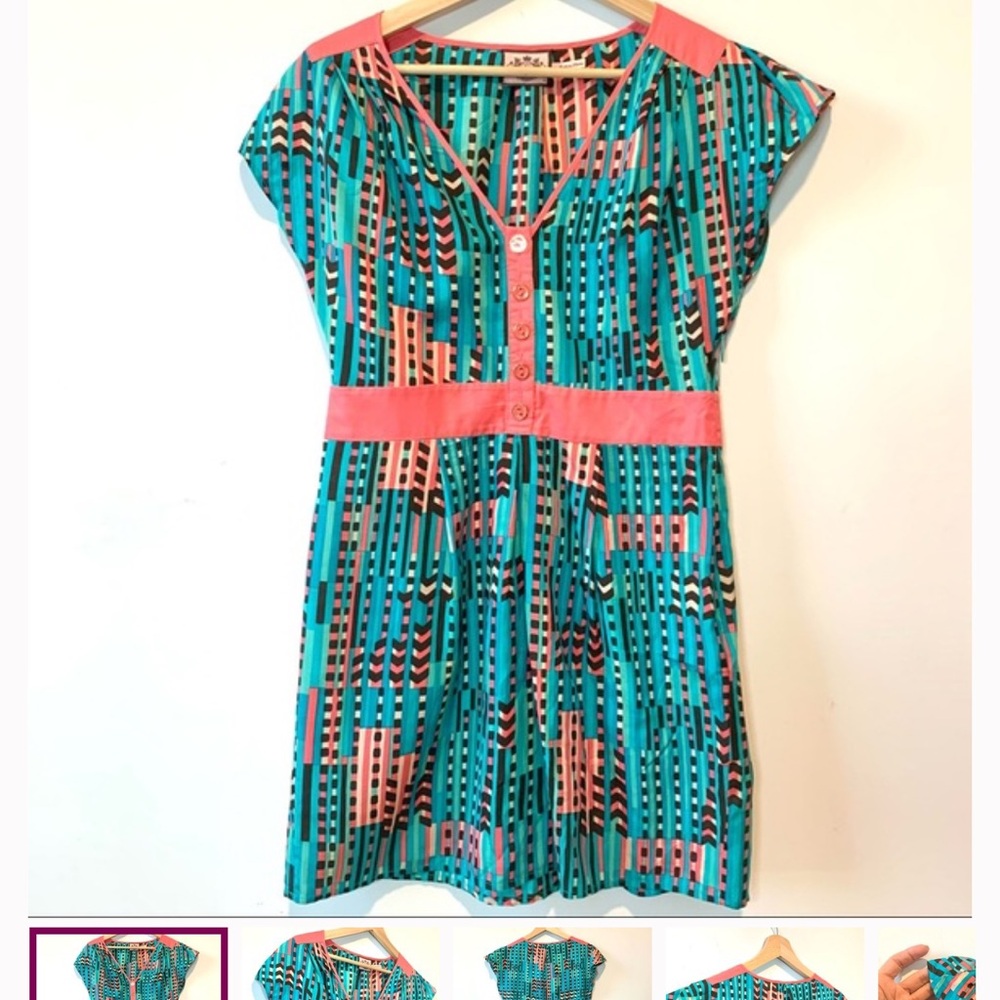 Juicy couture teal and pink mini dress